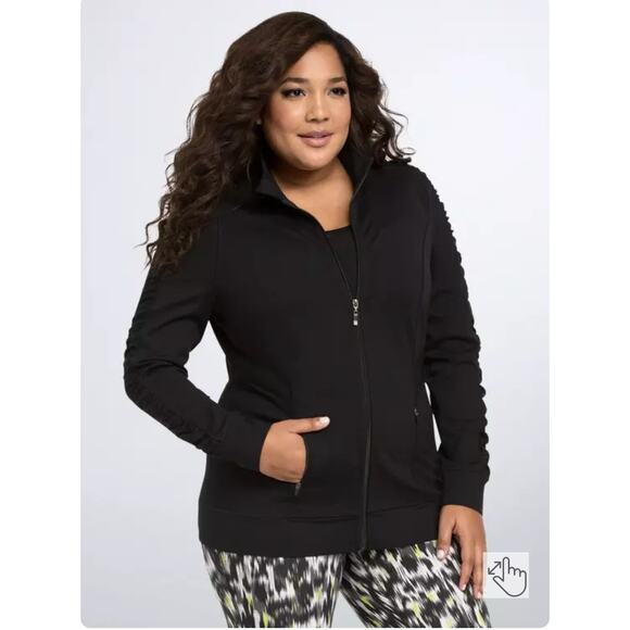 Torrid Active Mesh Panel Jacket Black Size 3 (3X) - Picture 2 of 12